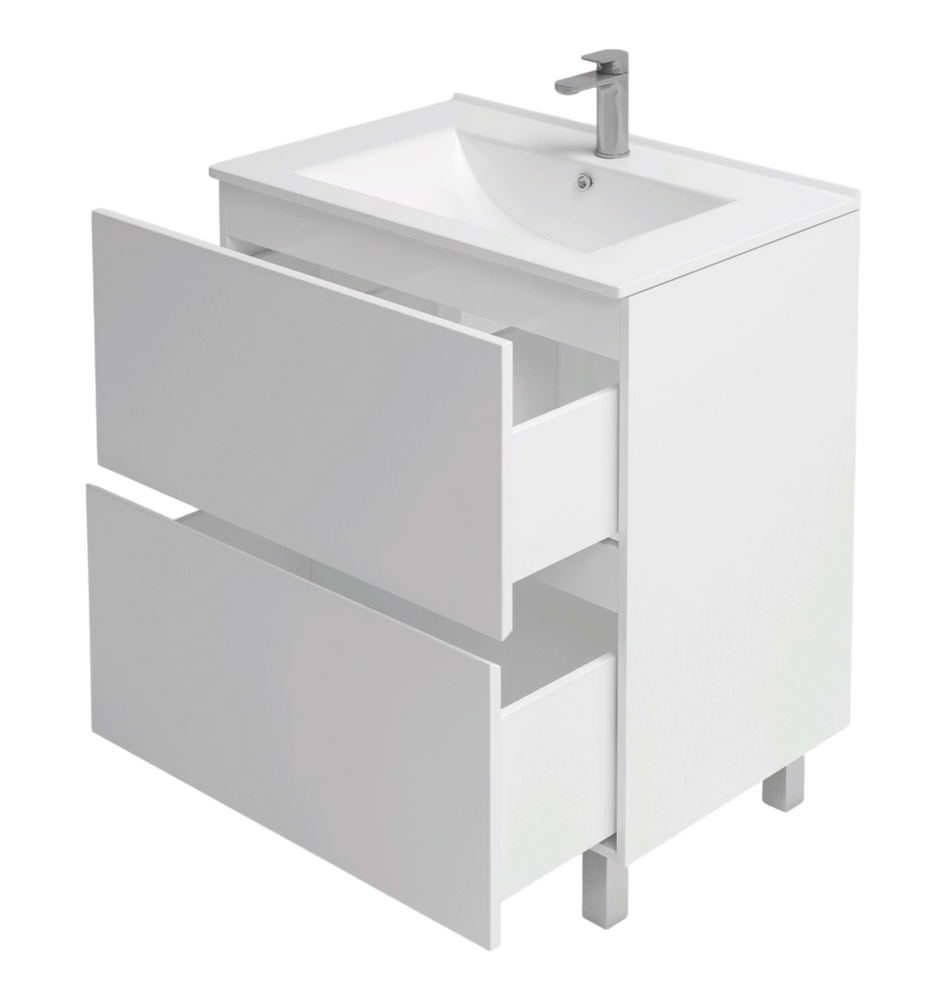 Подстолье Holler "Charm-70" (белый) 2 ящика под раковину "Holler E70" 705х800х450