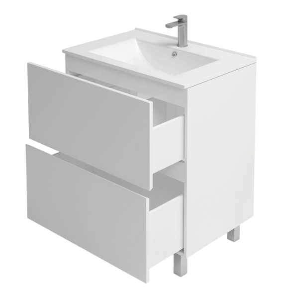 Подстолье Holler "Charm-70" (белый) 2 ящика под раковину "Holler E70" 705х800х450