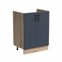 Тумба 80*60 цвет Графит/Дуб вотан (2 дверцы) SANTREK HOME (ЛДСП)