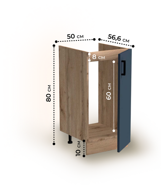 Тумба 50*60 цвет Графит/Дуб вотан SANTREK HOME (ЛДСП)