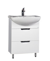 Подстолье SANTREK HOME "Деко-60" (Белый) 2 ящика под умывальник "Уют-60"