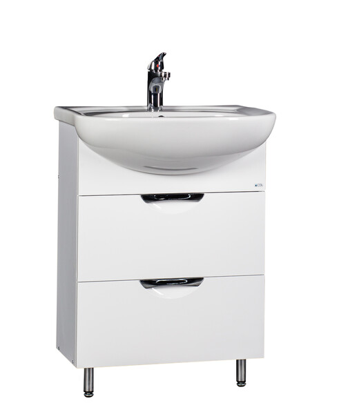 Подстолье SANTREK HOME "Деко-60" (Белый) 2 ящика под умывальник "Уют-60"