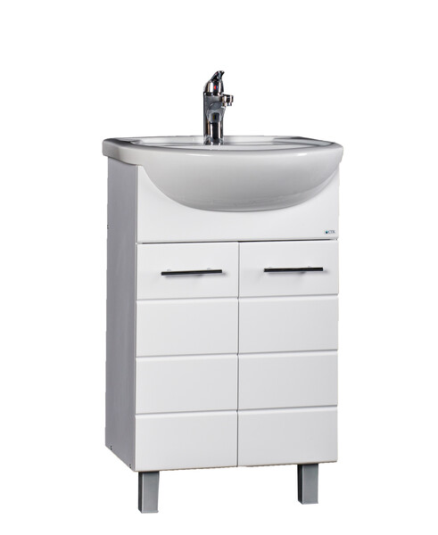 Подстолье SANTREK HOME "Корро-55" (Белый) 2 двери под умывальник "Уют-55"