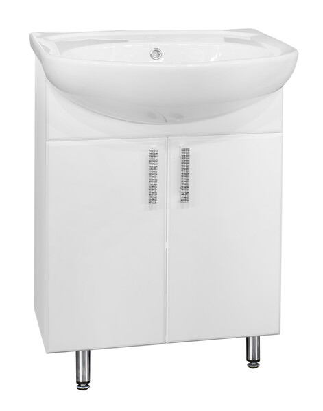 Подстолье SANTREK HOME "Марта-60" (Белый МАТОВЫЙ) 2 двери под умывальник "Уют-60"