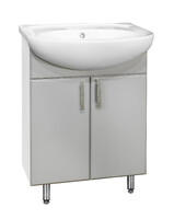 Подстолье SANTREK HOME "Марта-60" (Серый МАТОВЫЙ) 2 двери под умывальник "Уют-60"