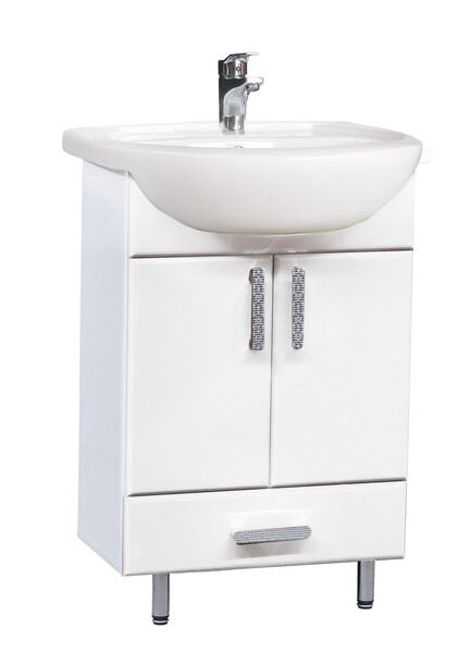 Подстолье SANTREK HOME "Марта-60" (Белый) 2 двери 1 ящик под умывальник "Уют-60"