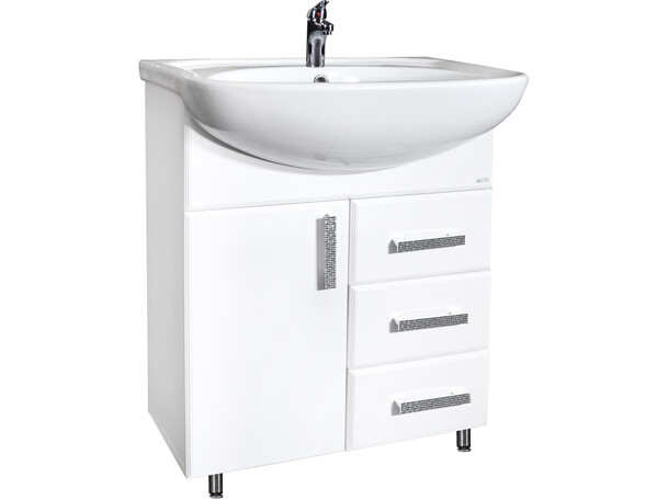 Подстолье SANTREK HOME "Марта-60" (Белый) 3 ящика 1 дверь под умывальник "Уют-60"