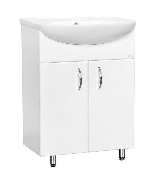 Подстолье SANTREK HOME "СИТИ NEW-60" (Белый) 2 двери под умывальник "Уют-60" 577х800х283