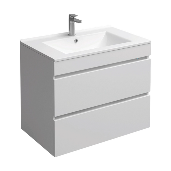 Подстолье подвесное Holler "Aura-70" (белый) с подсветкой 2 ящика под раковину "Holler E70" 712х580х450