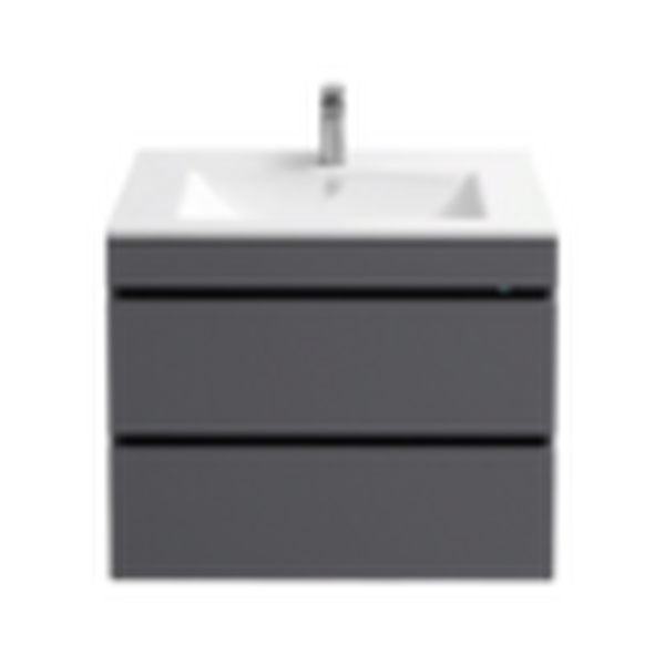 Подстолье подвесное Holler "Aura-70" (графит) с подсветкой 2 ящика под раковину "Holler E70" 712х580х450