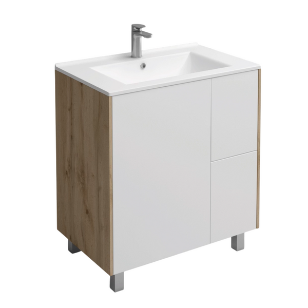 Подстолье Holler "Chic-70" Серый камень 1 дверь 2 ящика под раковину "Holler E70" 712х680х450