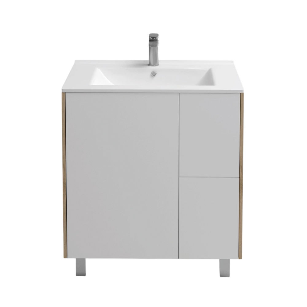 Подстолье Holler "Chic-70" Серый камень 1 дверь 2 ящика под раковину "Holler E70" 712х680х450