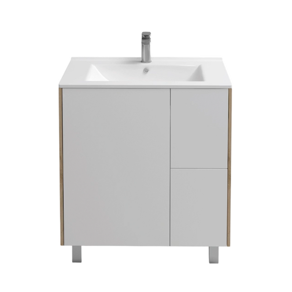 Подстолье Holler "Chic-70" Серый камень 1 дверь 2 ящика под раковину "Holler E70" 712х680х450