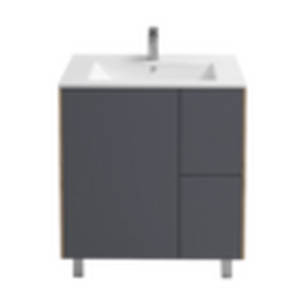 Подстолье Holler "Classy-70" (графит) 1 дверь 2 ящика под раковину "Holler E70" 712х780х450