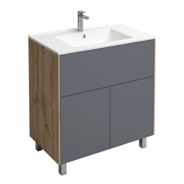 Подстолье Holler "Classy-70" (графит) 1 ящик 2 двери под раковину "Holler E70" 712х780х450