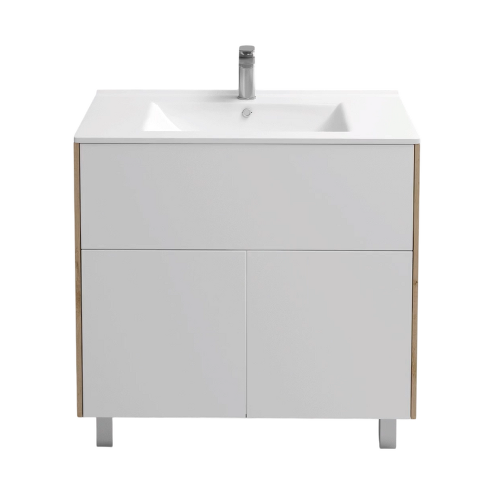 Подстолье Holler "Chic-80" Серый камень 1 ящик 2 двери под раковину "Holler E80" 812х780х450