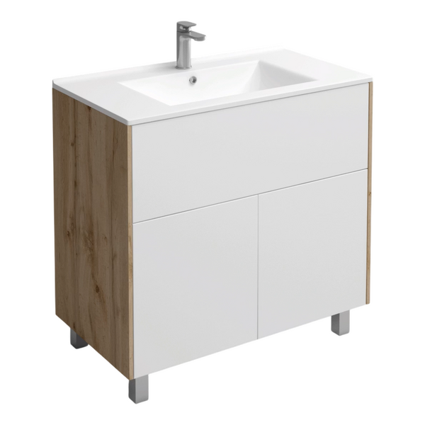 Подстолье Holler "Chic-80" Серый камень 1 ящик 2 двери под раковину "Holler E80" 812х780х450