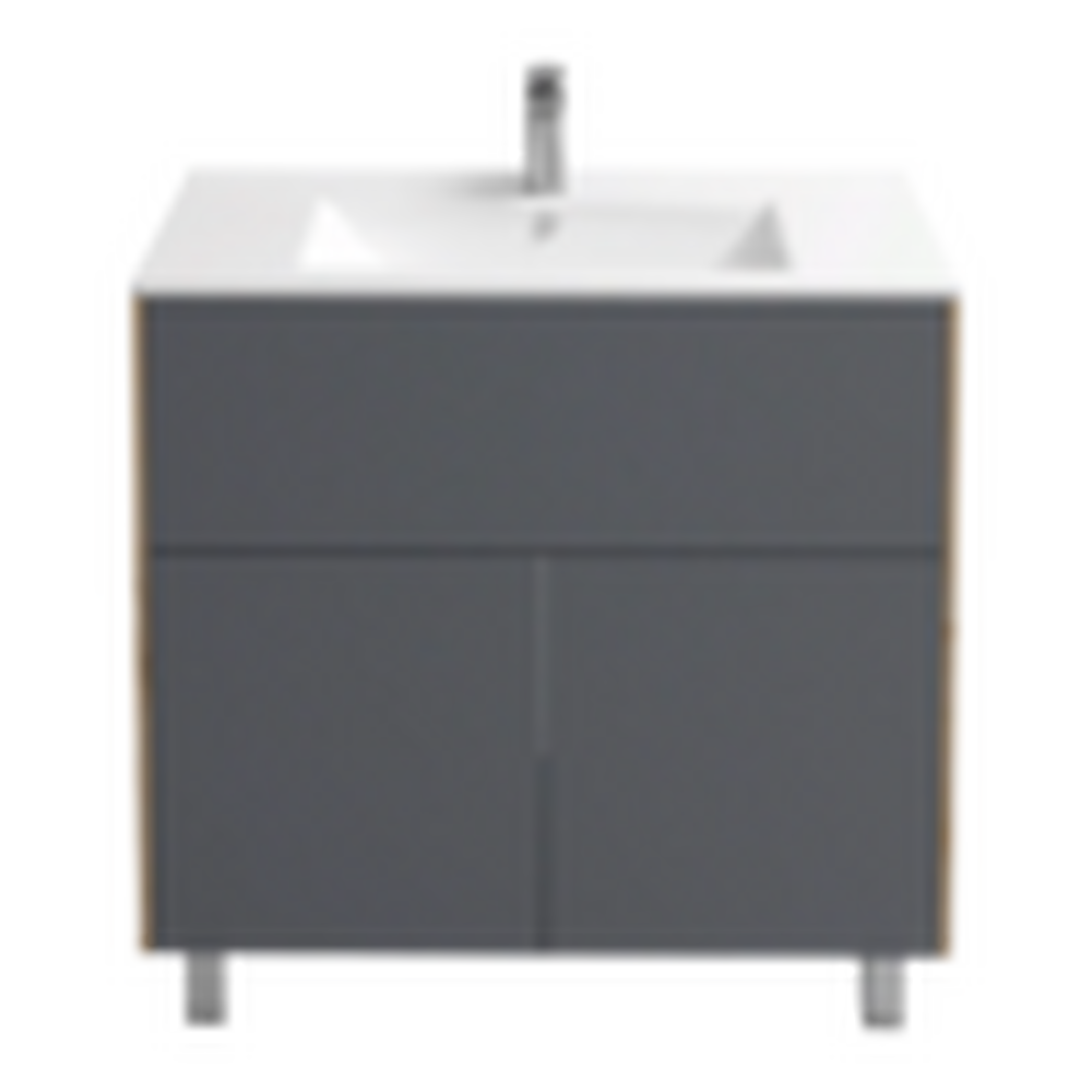 Подстолье Holler "Classy-80" (графит) 1 ящик 2 двери под раковину "Holler E80" 812х780х450