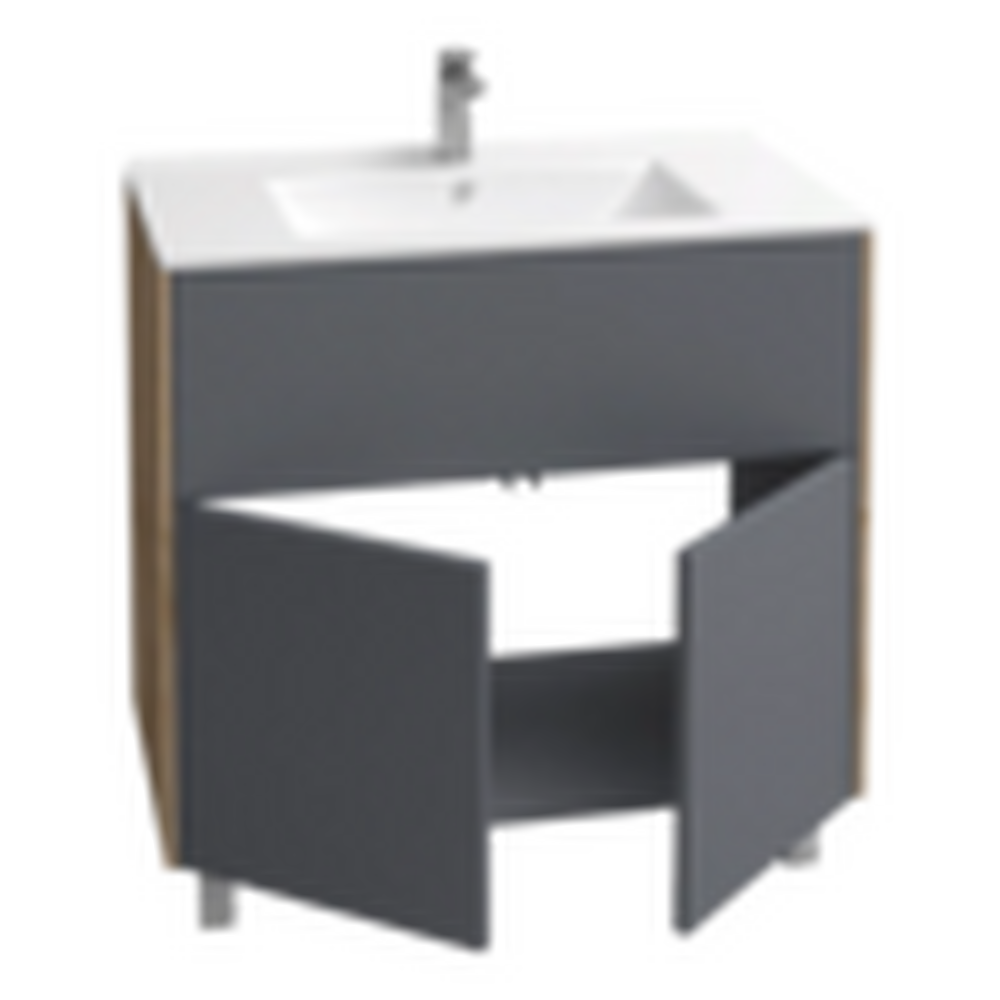 Подстолье Holler "Classy-80" (графит) 1 ящик 2 двери под раковину "Holler E80" 812х780х450