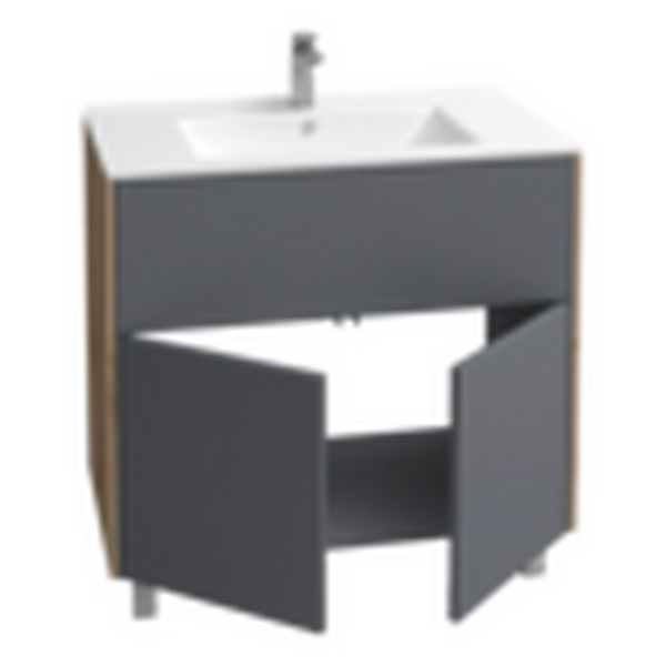 Подстолье Holler "Classy-80" (графит) 1 ящик 2 двери под раковину "Holler E80" 812х780х450