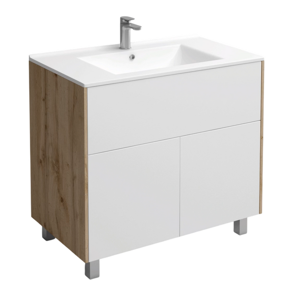 Подстолье Holler "Chic-90" Серый камень 1 ящик 2 двери под раковину "Holler E90" 912х780х450