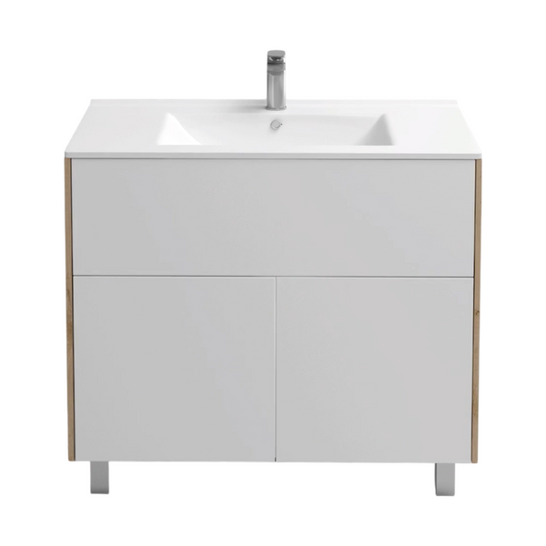 Подстолье Holler "Chic-90" Серый камень 1 ящик 2 двери под раковину "Holler E90" 912х780х450