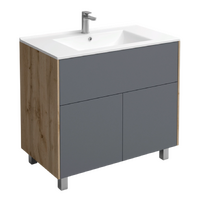 Подстолье Holler "Classy-90" (графит) 1 ящик 2 двери под раковину "Holler E90" 912х780х450