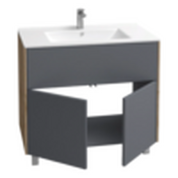 Подстолье Holler "Classy-90" (графит) 1 ящик 2 двери под раковину "Holler E90" 912х780х450