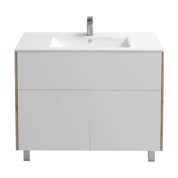 Подстолье Holler "Chic-100" Серый камень 1 ящик 2 двери под раковину "Holler E100" 1012х780х450