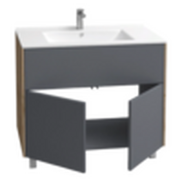 Подстолье Holler "Classy-100" (графит) 1 ящик 2 двери под раковину "Holler E100" 1012х780х450