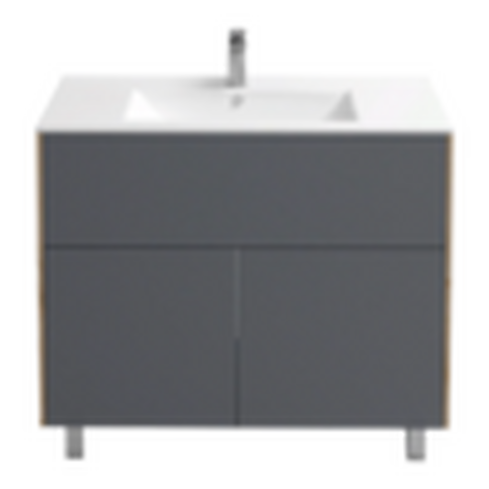 Подстолье Holler "Classy-100" (графит) 1 ящик 2 двери под раковину "Holler E100" 1012х780х450