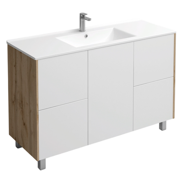 Подстолье Holler "Chic-120" Серый камень 4 ящика 1 дверь под раковину "Holler E120" 1212х780х450