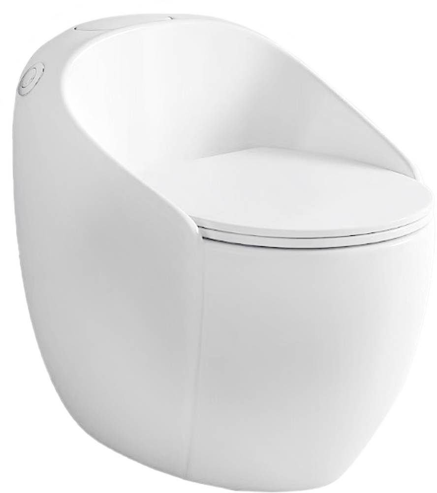 Унитаз-моноблок безободковый HOLLER GALAXY (640*490*610мм, сиденье дюропласт с микролифтом, арматура 2-х режимная)  (1 место) белый