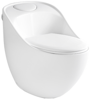 Унитаз-моноблок безободковый HOLLER СТАР (690*460*660мм, сиденье дюропласт с микролифтом, арматура 2-х режимная)  (1 место) белый