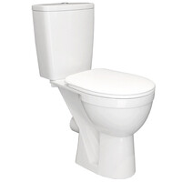 Унитаз-компакт Rosa "РЕССА" Белый, 2-х режимная арматура, прямой выпуск (г.Киров)