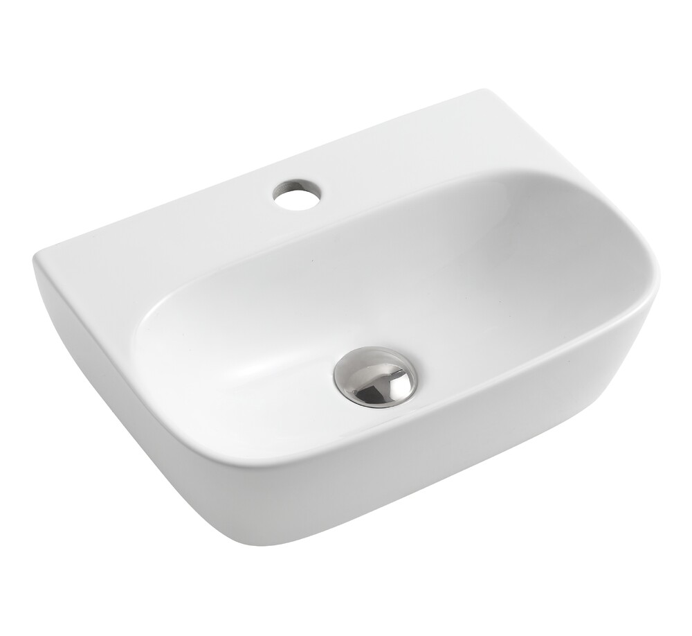 Раковина подвесная HOLLER K-6412 (415*285*125мм), белая (+ крепеж)