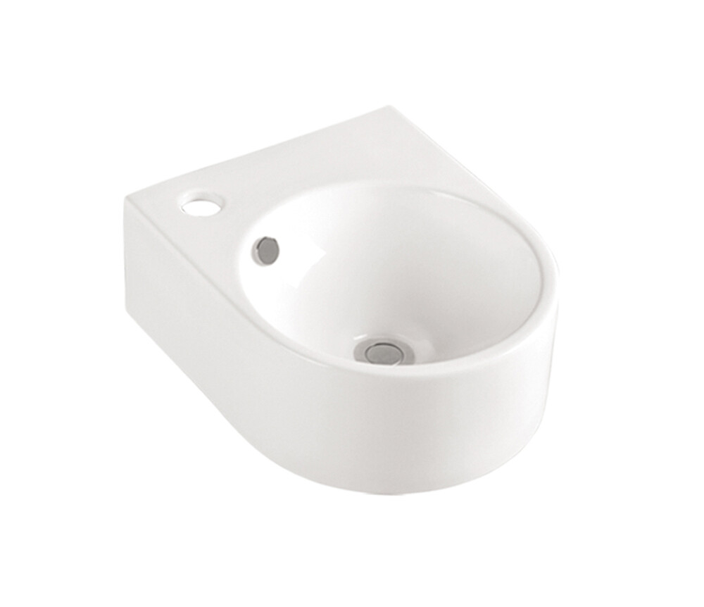 Раковина подвесная HOLLER K-6419 (340*270*120мм), белая (+ крепеж)