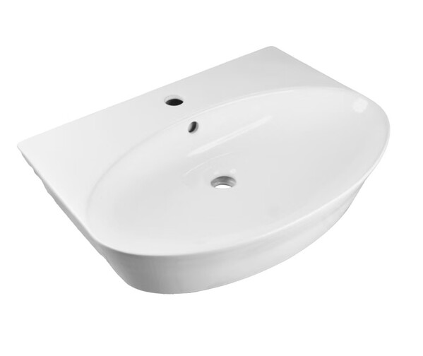 Раковина подвесная HOLLER K-6429-60 (600*450*135мм), белая (+ крепеж)