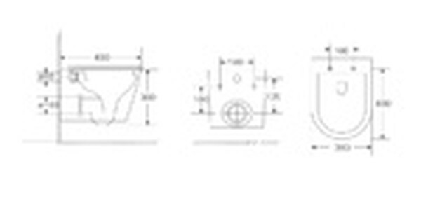 Унитаз подвесной безободковый (Торнадо) HOLLER SHELL TORNADO (3.0)  (490*360*360мм, сиденье дюропласт, микролифт) белый