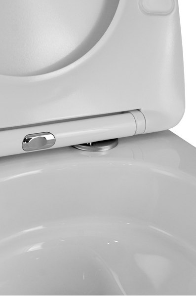 Унитаз подвесной безободковый (Торнадо) HOLLER POINT TORNADO (3.0) (490*360*360мм, сиденье дюропласт, микролифт) белый