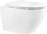 Унитаз подвесной безободковый (Торнадо) HOLLER WALL TORNADO (3.0) (535*360*360мм, сиденье дюропласт, микролифт) белый