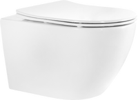 Унитаз подвесной безободковый (Торнадо) HOLLER NEXT T (535*360*360мм, сиденье дюропласт, микролифт) белый