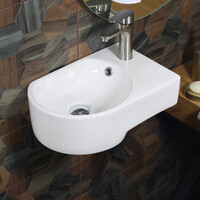 800-320347L Фигурный умывальник накладной 420х270х140 MELANA