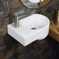 800-320347R Фигурный умывальник накладной 420х270х140 MELANA