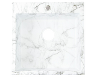 Мойка нерж врезная SANTREK AQUA 500х500х220 т 3,0 БЕЛЫЙ МРАМОР D5050HY(W) (+ сифон + дозатор) + КОЛАНДЕР 440х220 В ПОДАРОК!!!