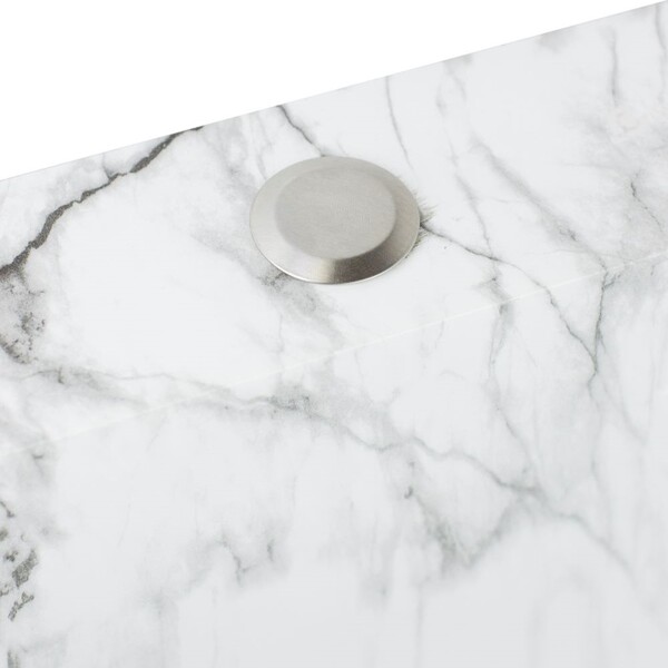 Мойка нерж врезная SANTREK AQUA 500х500х220 т 3,0 БЕЛЫЙ МРАМОР D5050HY(W) (+ сифон + дозатор) + КОЛАНДЕР 440х220 В ПОДАРОК!!!