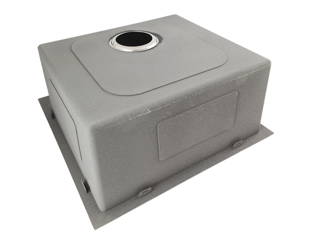 Мойка нерж врезная SANTREK AQUA PRO 500х500х220 т 3,0 ЗОЛОТО D5050HG (+ сифон + дозатор) + КОЛАНДЕР 440х220 В ПОДАРОК!!!