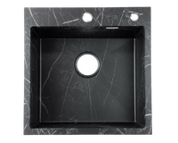 Мойка нерж врезная SANTREK AQUA 500х500х220 т 3,0 ТЕМНЫЙ МРАМОР D5050HY(B) (+ сифон + дозатор) + КОЛАНДЕР 440х220 В ПОДАРОК!!!