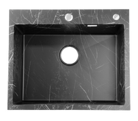 Мойка нерж врезная SANTREK AQUA PRO 600х500х220 т 3,0 ТЕМНЫЙ МРАМОР D6050HY(B) (+ сифон + дозатор) + КОЛАНДЕР 440х220 В ПОДАРОК!!!