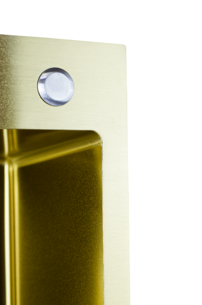 Мойка нерж врезная SANTREK AQUA PRO 780х480х220 т 3,0 ЗОЛОТО D7848HLG левая (+ сифон +дозатор) + КОЛАНДЕР 420х220 В ПОДАРОК!!!